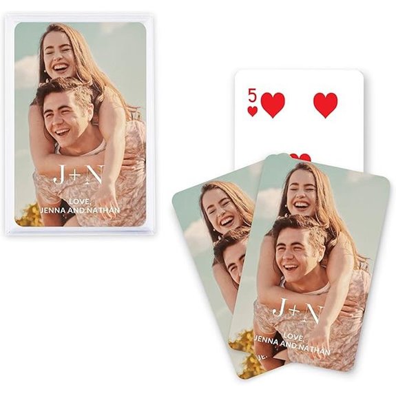 WEDDINGSTAR Custom Photo Printed Playing Card Favor (1 Modern Love)