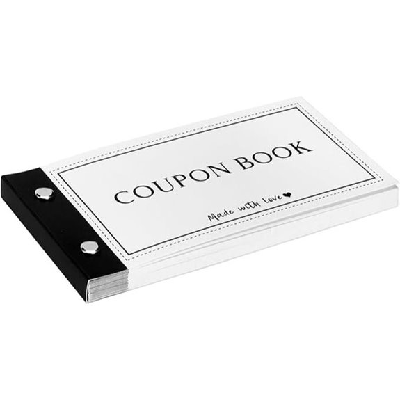 Personalized Coupon Book with 30 Blank Vouchers