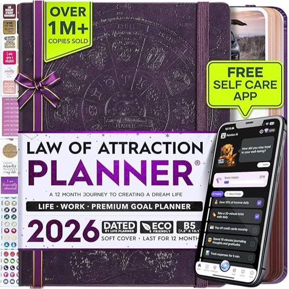 Deluxe 2026 Planner with Vision Board and Stickers