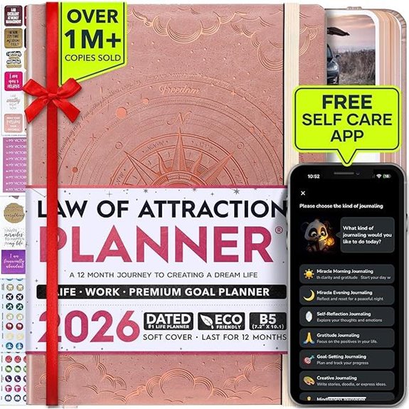 Deluxe 2026 Planner with Vision Board and Stickers