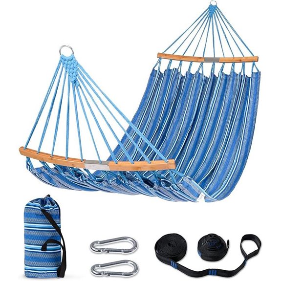SUNCREAT Double Hammock with Spreader Bar and Tree Straps