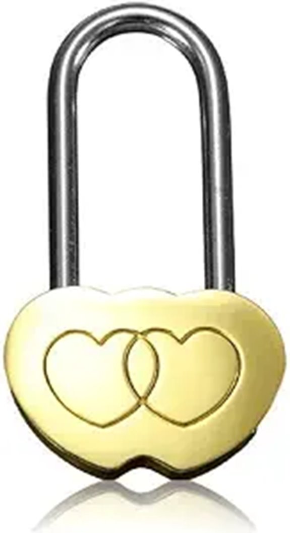 Yiasangly 3.5 Double Heart Love Padlock