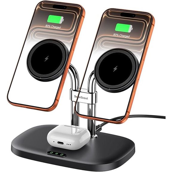 SwanScout Dual Magnetic Wireless Charger for iPhone & AirPods