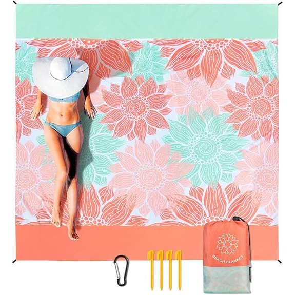 Waterproof Sandproof Large Beach Mat for Travel & Camping