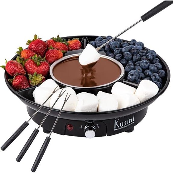 Kusini Electric Fondue Pot Set with Accessories