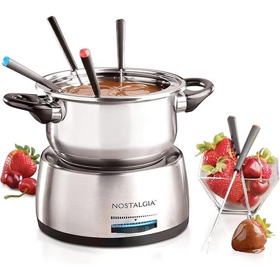Nostalgia 6-Cup Electric Fondue Set with Forks