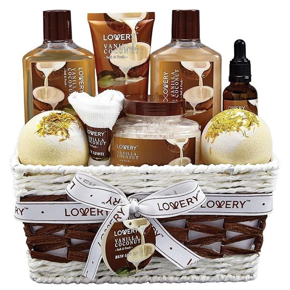 Luxury Women's Spa Gift Basket Set with Bath Bombs