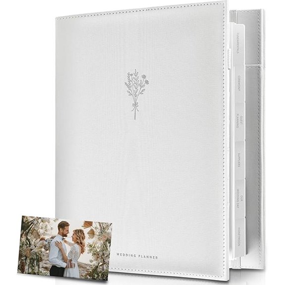 Elegant Wedding Planner Binder and Organizer