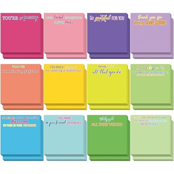 Yinder 24 Pcs Employee Appreciation Sticky Notes