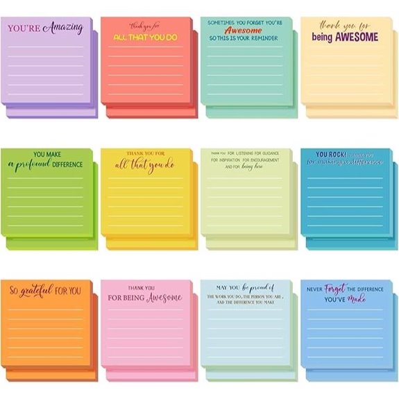 Yinder 24 Pcs Employee Appreciation Sticky Notes