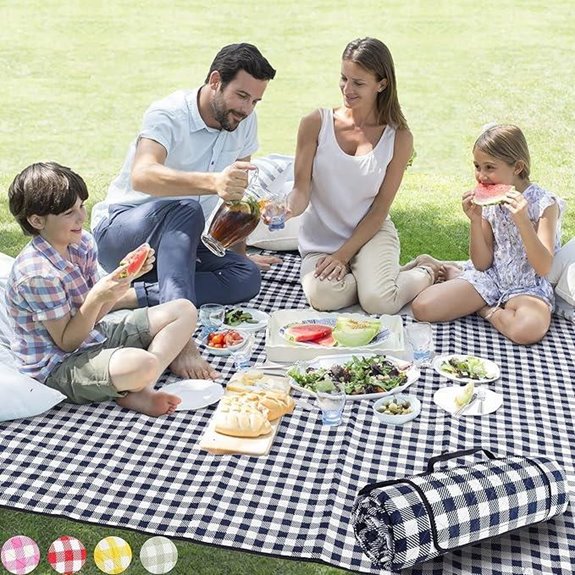 ZAZE Extra Large Waterproof Picnic Blanket (80x80)