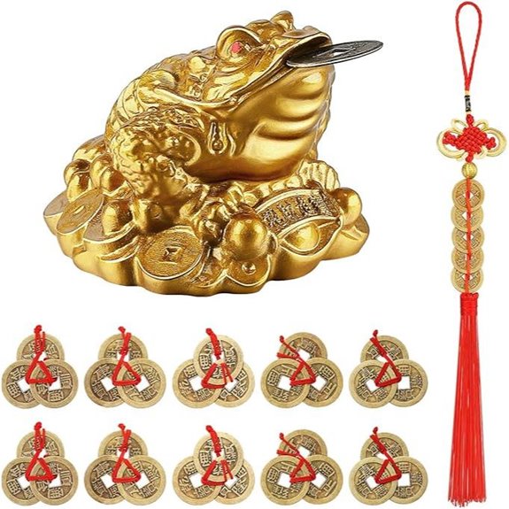 Chuangdi Feng Shui Money Frog Coin Set (10 Pieces)