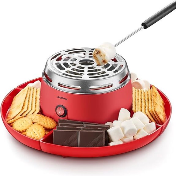 Reemix Flameless S'mores Maker with Trays & Forks