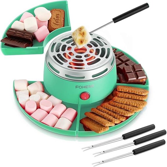 FOHERE Smores Maker Kit with Trays & Roasting Forks