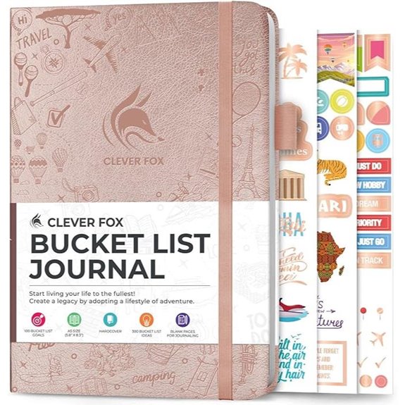 Clever Fox Bucket List Journal for Memories & Adventures