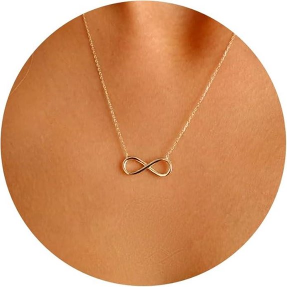 Gold Plated Infinity Star of David Necklace for Women