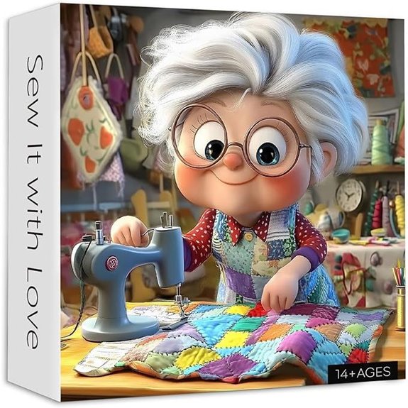 PICKFORU Sewing Puzzle - Grandma Quilt Patchwork Theme