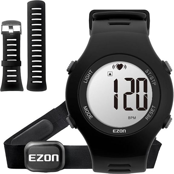 EZON Heart Rate Monitor Chest Strap & Digital Watch