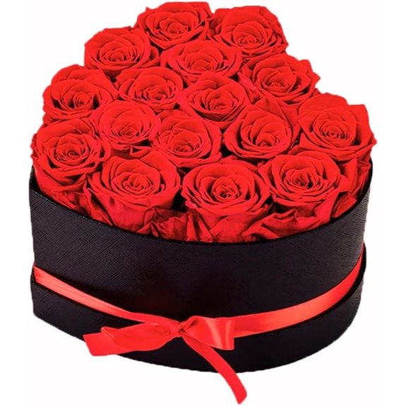 Preserved Heart-Shaped Box with 16 Roses Gift
