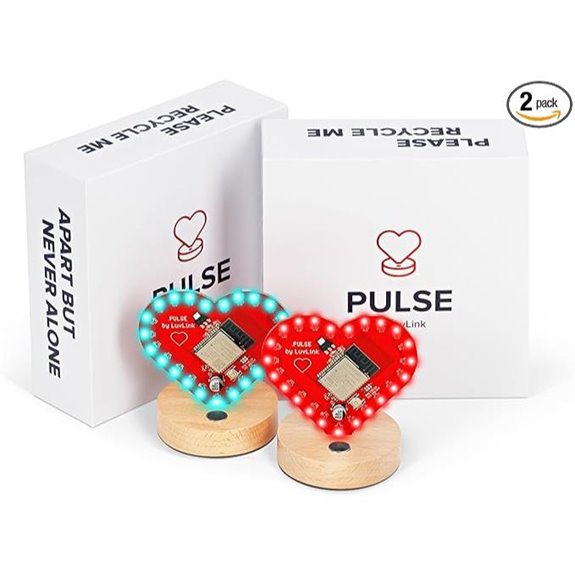 LuvLink Pulse Heart-Shaped Friendship Lamps (Set of Two)