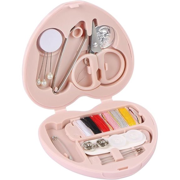 Heart-Shaped Portable Travel Sewing Repair Kit