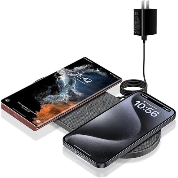 40W Dual Wireless Charger for iPhone AirPods Samsung