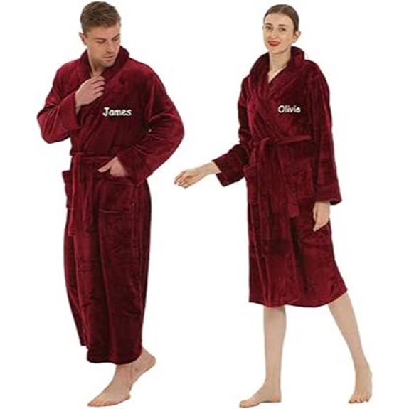 Personalized His and Hers Couple Bathrobes (2pc)