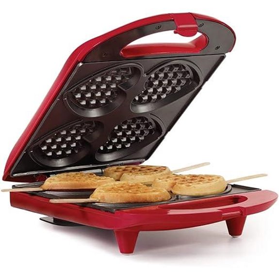 Holstein Heart-Shaped Waffle Maker Non-Stick 4 Sections