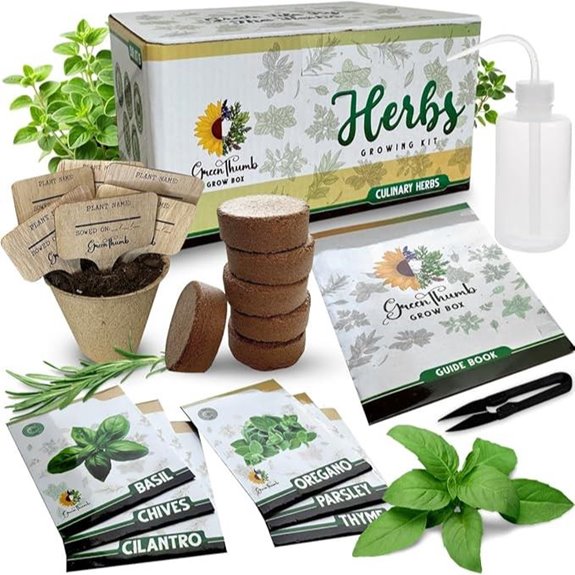 Indoor Herb Garden Kit with Seeds and Soil