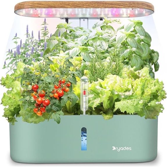 Indoor Hydroponic Herb Garden with LED Grow Light