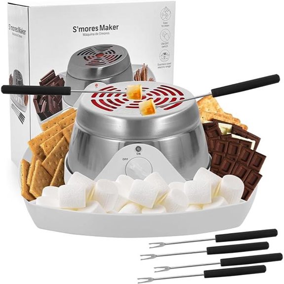 Indoor S'mores Maker Kit with Flameless Electric Roaster