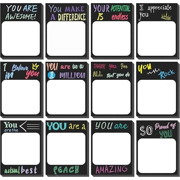 Spakon 12 Pcs Inspirational Sticky Notes Set