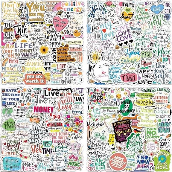 300 PCS Inspirational Stickers for Water Bottles & More