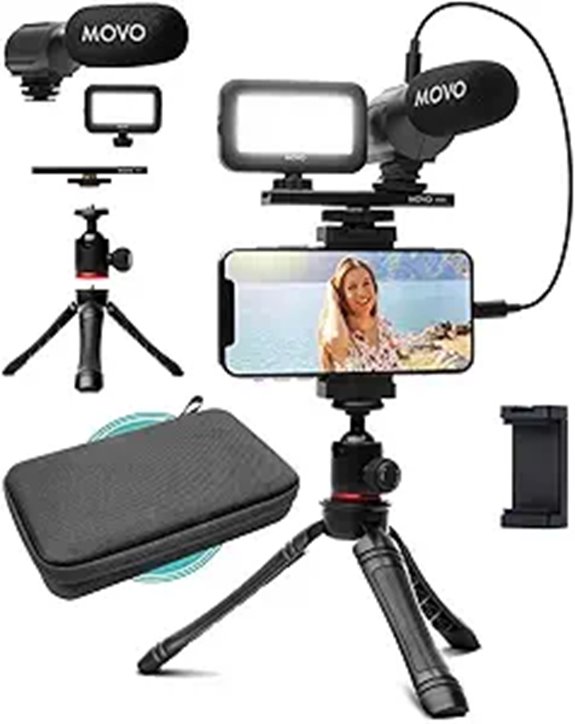 Movo iVlogger iPhone Vlogging Kit with Microphone