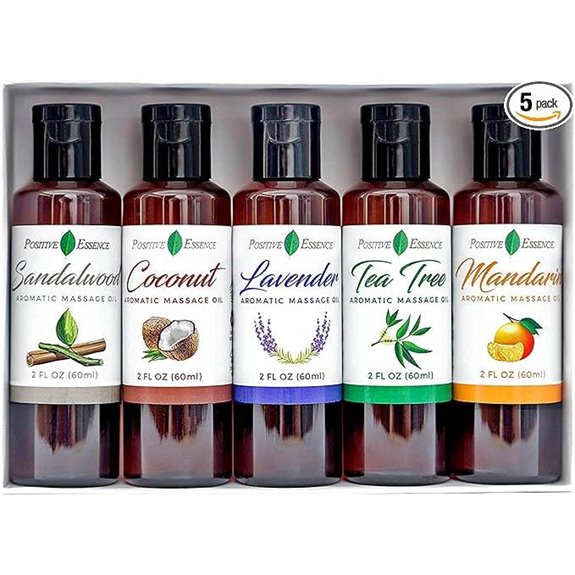 Massage Oil Set with Jojoba Almond Vitamin E