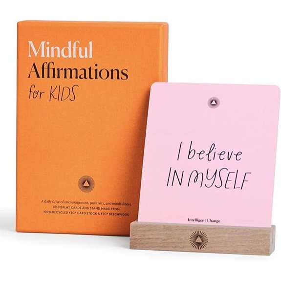 Positive Affirmation Cards for Kids with Stand