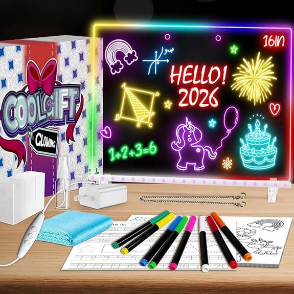 16 LED Drawing Board for Kids with 18 Pages