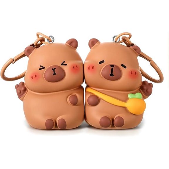Kigeli Capybara Couple Keychains (2 Pack)