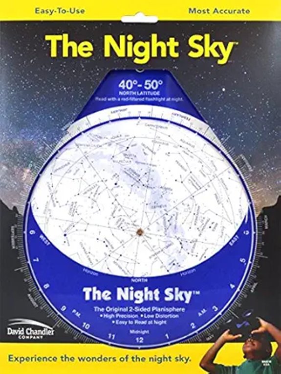 The Night Sky 40°-50° (Large) Star Finder
