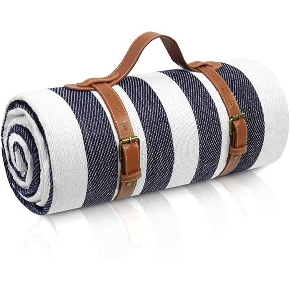 Sapsisel 80”x80” Waterproof Picnic Blanket for 8