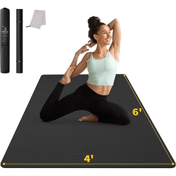CAMBIVO Large Yoga Mat for Exercise and Yoga