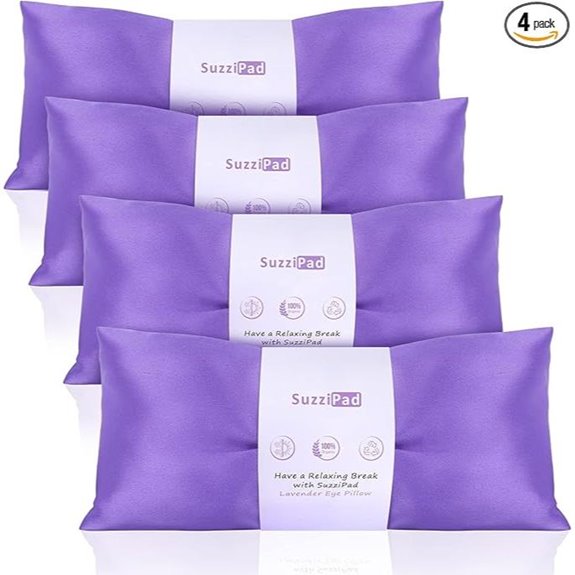 SuzziPad Lavender Aromatherapy Eye Pillows (4 Pack)