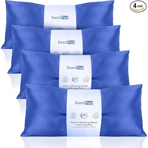 SuzziPad Lavender Eye Pillows for Relaxation (4 Pack)