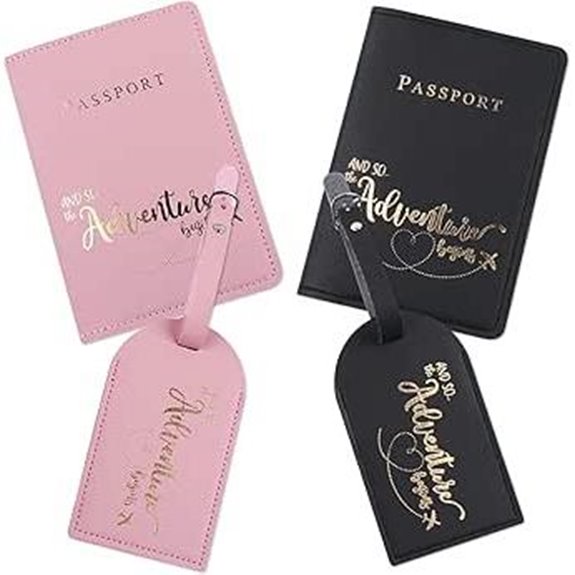 PU Leather Passport and Luggage Tag Set