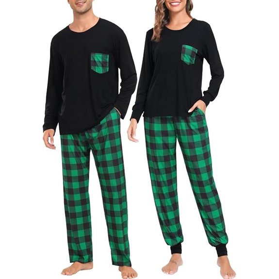 LecGee Family Christmas Pajama Set Long Sleeve Lounge
