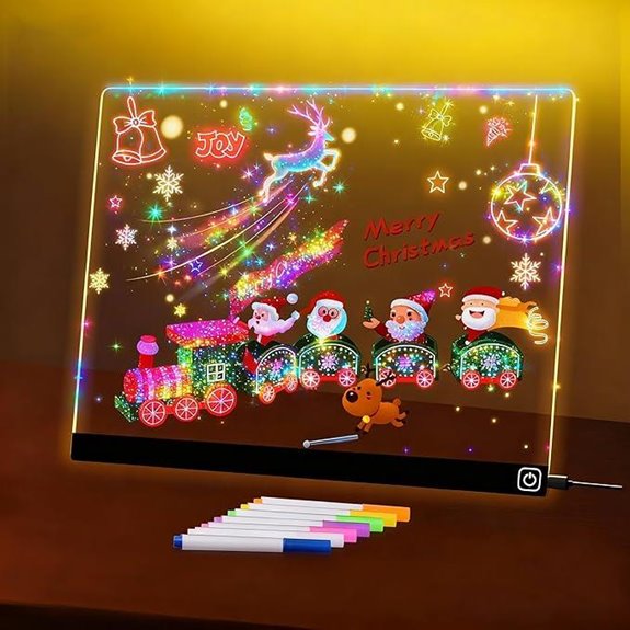LED Color Note Board with Markers for Home/Office