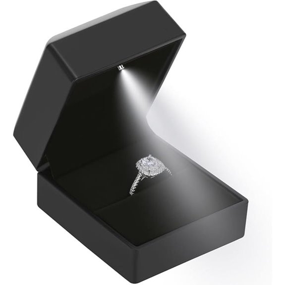 LED Ring Earring Box with LED Light and Display