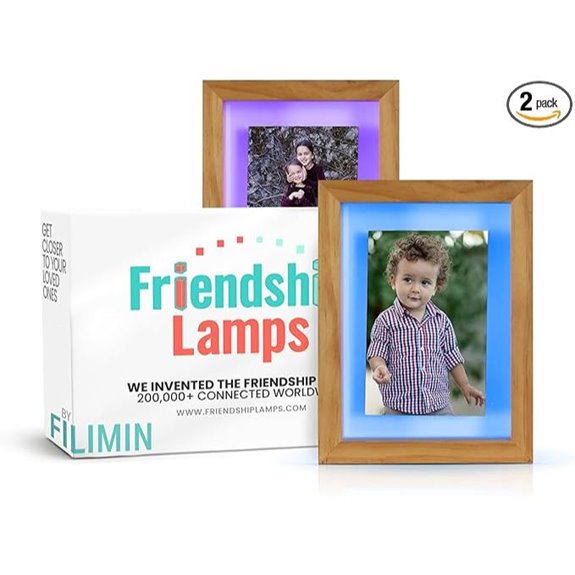 Friendship Lamp® Set of 2 Long Distance Touch Lamps