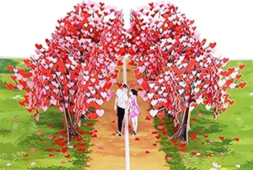 Romantic Heart Tree Path Anniversary Card (6x8in)