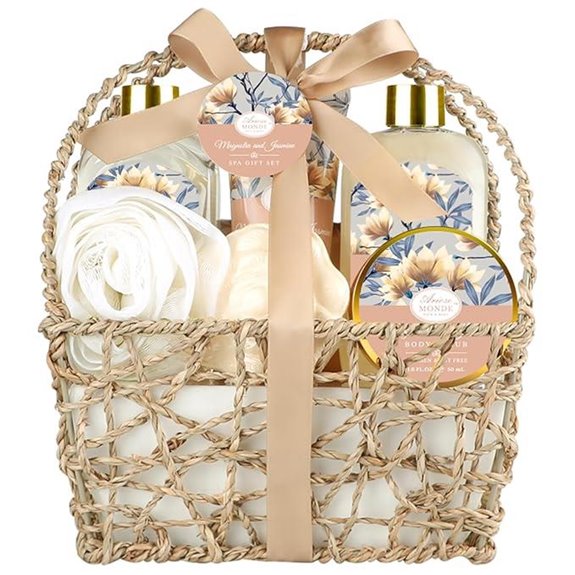 Home Spa Gift Basket with Bath Essentials